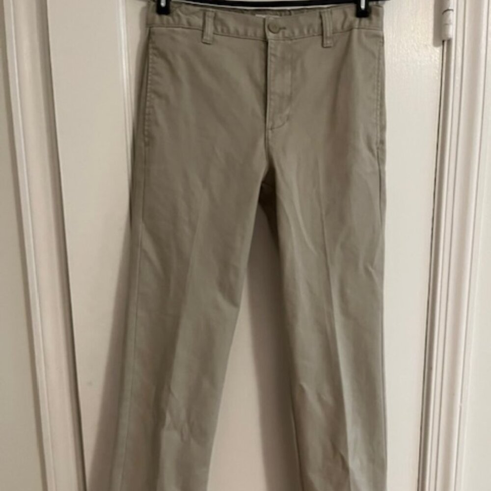 Cat and Jacky Boys' Adjustable Waist Relaxed Fit Twill Khaki Pant (Size 14)